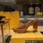 Fendi high-heeled 9cm Nappa Leather Baguette Slide Sandals Brown 2024