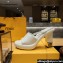 Fendi high-heeled 9cm Nappa Leather Baguette Slide Sandals White 2024