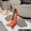 Fendi Filo high-heeled 8.5cm leather pumps Red with metallic ankle strap 2024