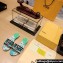 Fendi Signature Slides in canvas Green with all-over floral print 2024