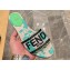 Fendi Signature Slides in canvas Green with all-over floral print 2024