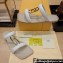 Fendi Leather O'Lock Slides White 2024