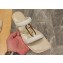 Fendi Leather O'Lock Slides White 2024