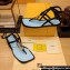 Fendi Leather O'Lock Thong Sandals Black 2024