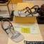 Fendi Leather O'Lock Sandals Silver 2024