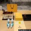 Fendi First Print leather high-heeled 9cm slingbacks Blue 2024