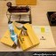 Fendi First Print leather high-heeled 9cm slingbacks Blue 2024