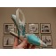 Fendi First Print leather high-heeled 9cm slingbacks Blue 2024