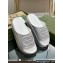 Gucci Women/Men platform Rubber slide sandals with Interlocking G Metallic Silver 2024