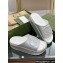 Gucci Women/Men platform Rubber slide sandals with Interlocking G Metallic Silver 2024