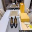 Fendi Filo high-heeled 8.5cm leather pumps Black with metallic ankle strap 2024