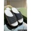 Gucci Women/Men platform Rubber slide sandals with Interlocking G Dark Gray 2024