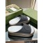 Gucci Women/Men platform Rubber slide sandals with Interlocking G Dark Gray 2024