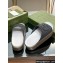Gucci Women/Men platform Rubber slide sandals with Interlocking G Dark Gray 2024
