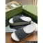 Gucci Women/Men platform Rubber slide sandals with Interlocking G Dark Gray 2024