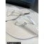 Chanel Crystal CC Logo Thong Sandals Velvet White 2024