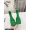 Prada PVC Rubber Rain Ankle Boots Green with Zip 2024