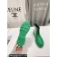 Prada PVC Rubber Rain Ankle Boots Green with Zip 2024