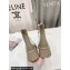 Prada PVC Rubber Rain Ankle Boots Beige with Zip 2024