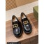 Gucci Interlocking G and Crystal lug sole loafers Black 2024