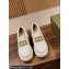 Gucci Interlocking G and Crystal lug sole loafers White 2024