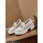 Gucci Interlocking G and Crystal lug sole loafers White 2024