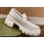 Gucci Interlocking G and Crystal lug sole loafers White 2024
