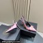 Versace Heel 10.5cm Gianni Ribbon High Slingback Pumps Patent Pink 2024