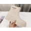 Prada PVC Rubber Rain Ankle Boots Creamy with Zip 2024