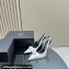 Versace Heel 10.5cm Gianni Ribbon High Slingback Pumps Patent White 2024