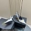 Versace Heel 10.5cm Gianni Ribbon High Slingback Pumps Patent White 2024