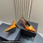 Versace Heel 10.5cm Gianni Ribbon High Slingback Pumps Patent Orange 2024