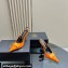 Versace Heel 10.5cm Gianni Ribbon High Slingback Pumps Patent Orange 2024
