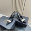 Versace Heel 10.5cm Gianni Ribbon High Slingback Pumps Patent Black/White 2024