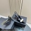Versace Heel 10.5cm Gianni Ribbon High Slingback Pumps Patent Black/White 2024