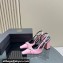 Versace Heel 10.5cm Medusa Buckle High Slingback Pumps Patent Pink 2024