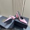 Versace Heel 10.5cm Medusa Buckle High Slingback Pumps Patent Pink 2024