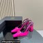 Versace Heel 10.5cm Medusa Buckle High Slingback Pumps Patent Fuchsia 2024