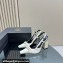 Versace Heel 10.5cm Medusa Buckle High Slingback Pumps Patent White 2024