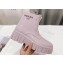 Prada PVC Rubber Rain Ankle Boots Light Pink with Zip 2024