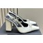 Versace Heel 10.5cm Medusa Buckle High Slingback Pumps Patent White 2024