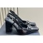 Versace Heel 10.5cm Medusa Buckle High Slingback Pumps Patent Black 2024
