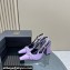 Versace Heel 10.5cm Medusa Buckle High Slingback Pumps Patent Purple 2024