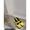 Versace Heel 2.5cm Gianni Ribbon Open Satin Ballerinas Yellow 2024
