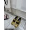 Versace Heel 2.5cm Gianni Ribbon Open Metallic Ballerinas Gold 2024