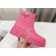 Prada PVC Rubber Rain Ankle Boots Pink with Zip 2024