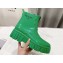 Prada PVC Rubber Rain Ankle Boots Green with Zip 2024