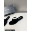 Chanel Crystal CC Logo Thong Sandals Velvet Black 2024