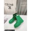 Prada PVC Rubber Rain Ankle Boots Green with Zip 2024
