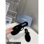 Chanel Crystal CC Logo Thong Sandals Velvet Black 2024